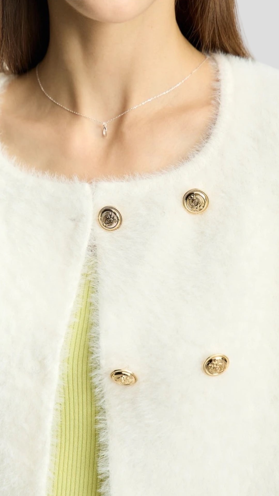 Retro-Cardigan mit goldenen Knöpfen Artemis