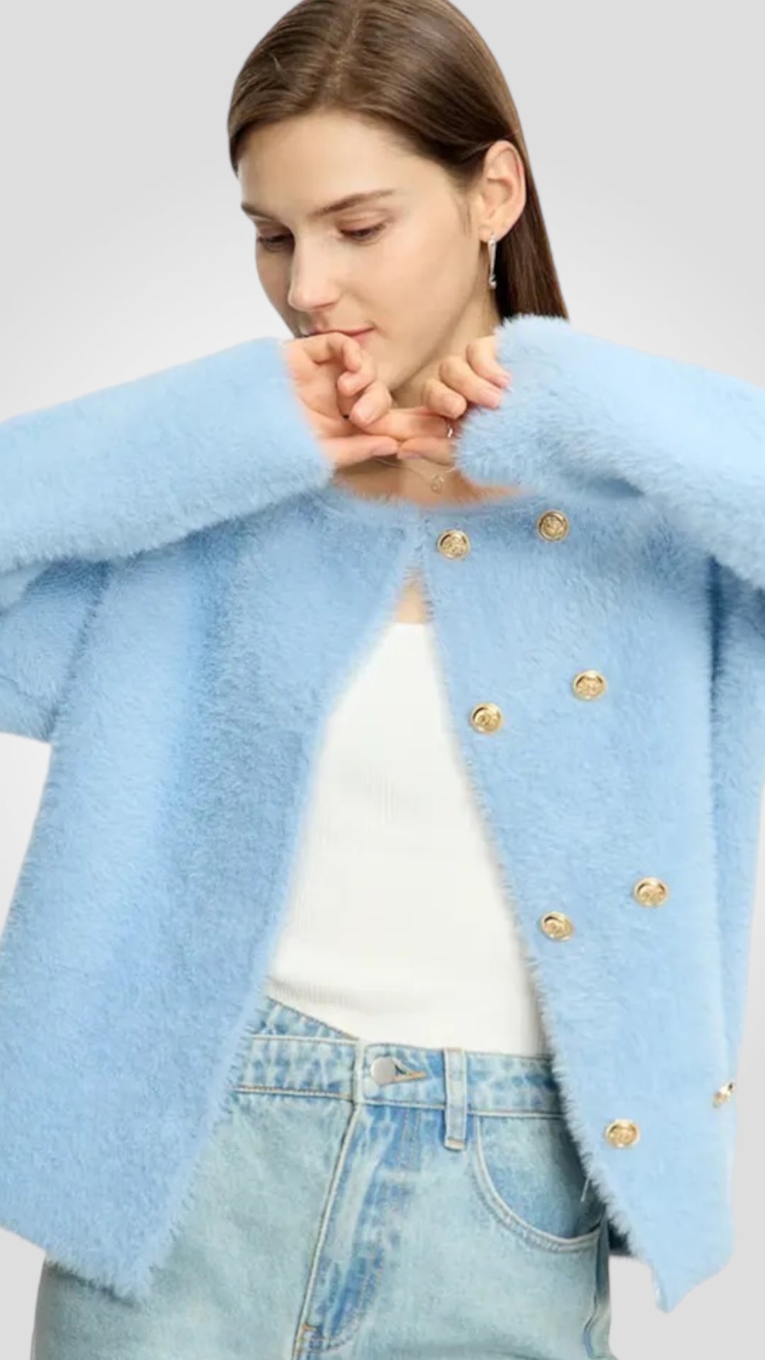 Retro-Cardigan mit goldenen Knöpfen Artemis